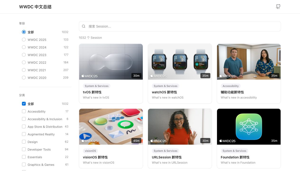 我把 1032 场 WWDC 做成了一个可以提问的中文知识库